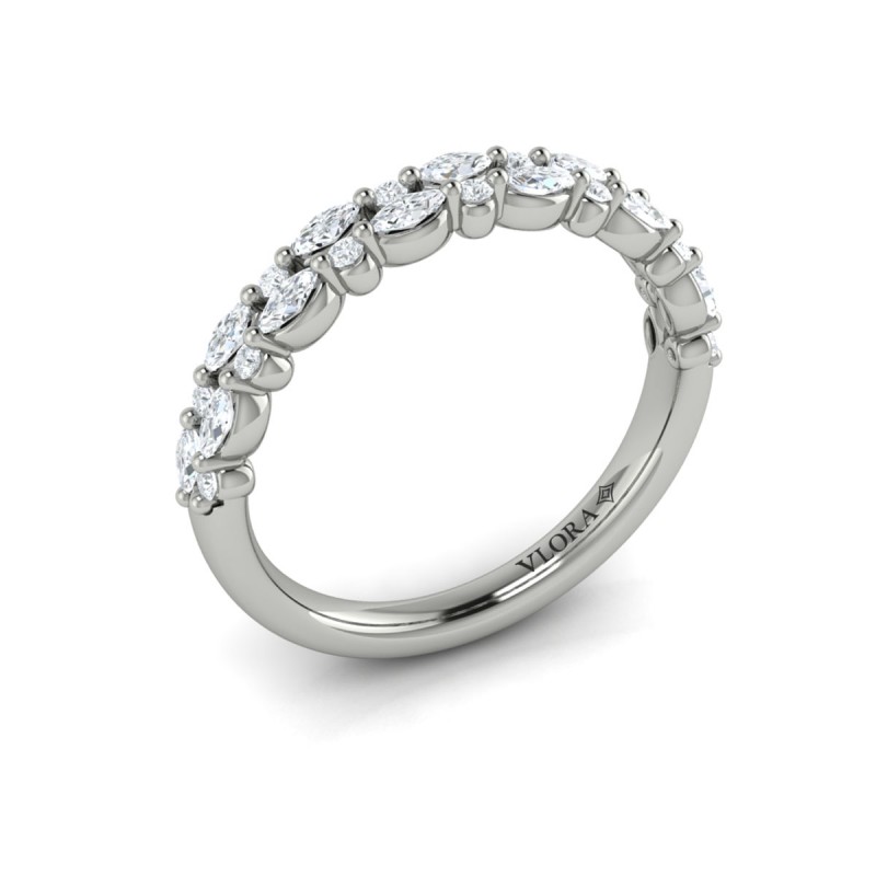 Marquise and Round Stackable Band