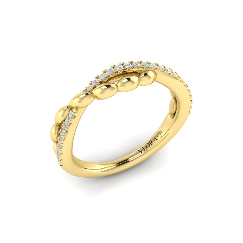 Beaded Twist Stackable Band