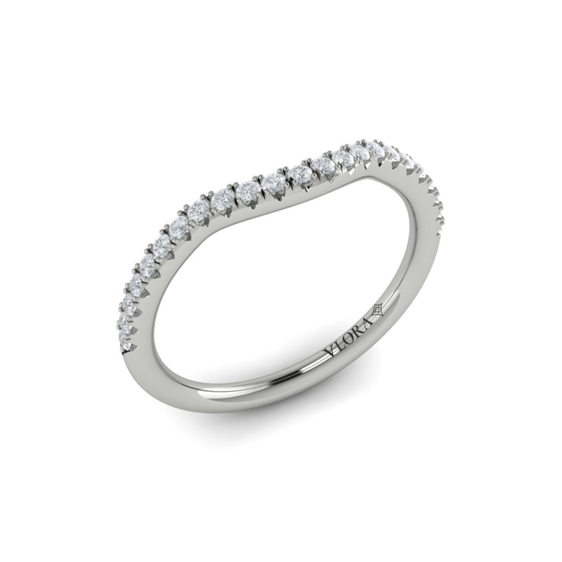 Curved Stackable Wedding Band