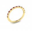 Slim Ruby and Diamond Stackable Band