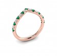 Emerald and Diamond Contour Band