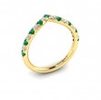 Emerald and Diamond Contour Band