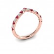 Ruby and Diamond Contour Band