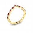 Ruby and Diamond Contour Band