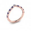 Sapphire and Diamond Contour Band
