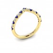Sapphire and Diamond Contour Band