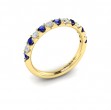 Sapphire and Diamond Stackable Band