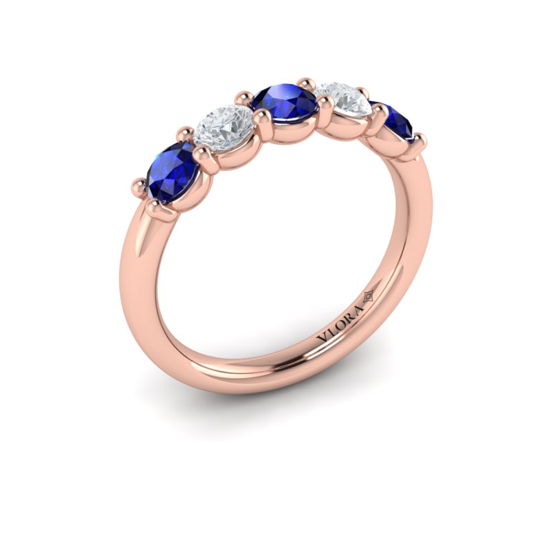 Sapphire and Diamond Band
