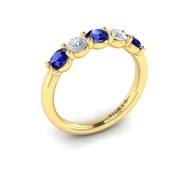 Sapphire and Diamond Band