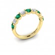 Classic Emerald and Diamond Stackable Band