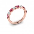 Classic Ruby and Diamond Stackable Band