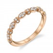 Vintage Inspired Stackable Wedding Band - Charlene
