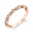 Vintage Inspired Rose Gold Stackable Band - Leandre