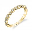 Vintage Inspired Yellow Gold Stackable Band - Leandre