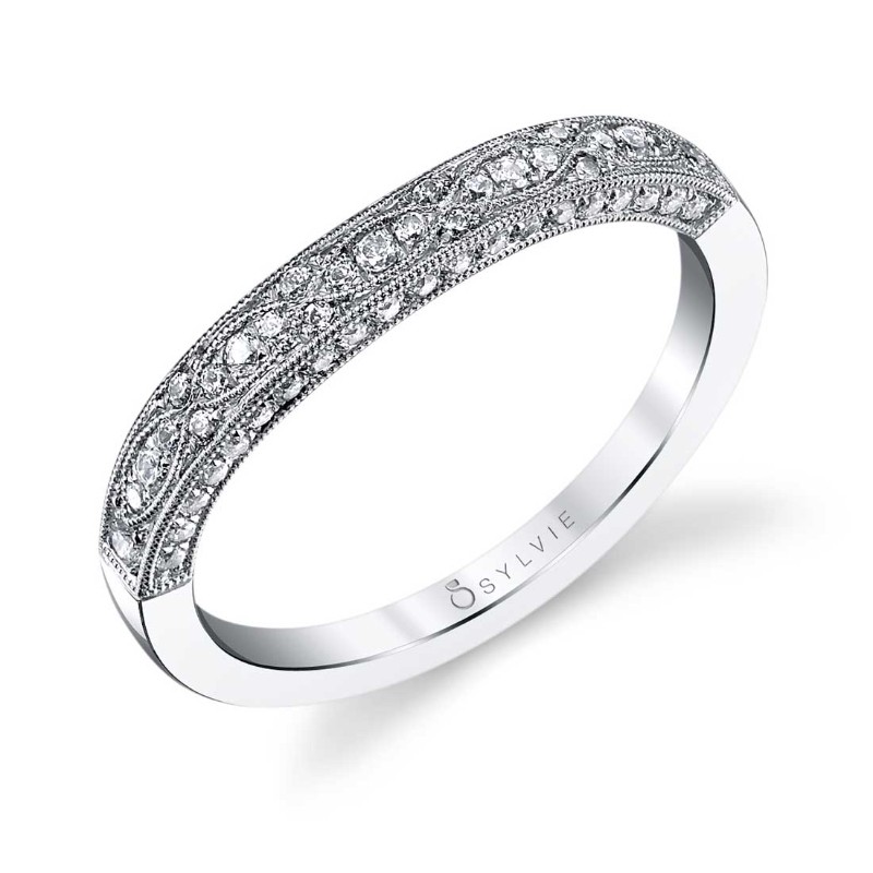 Modern Vintage Wedding Band - Barbara
