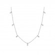 14K WHITE GOLD BEADED CHAIN SET WITH .50CTTW ROUND I1 CLARITY & HI COLOR DIAMOND DROPS
