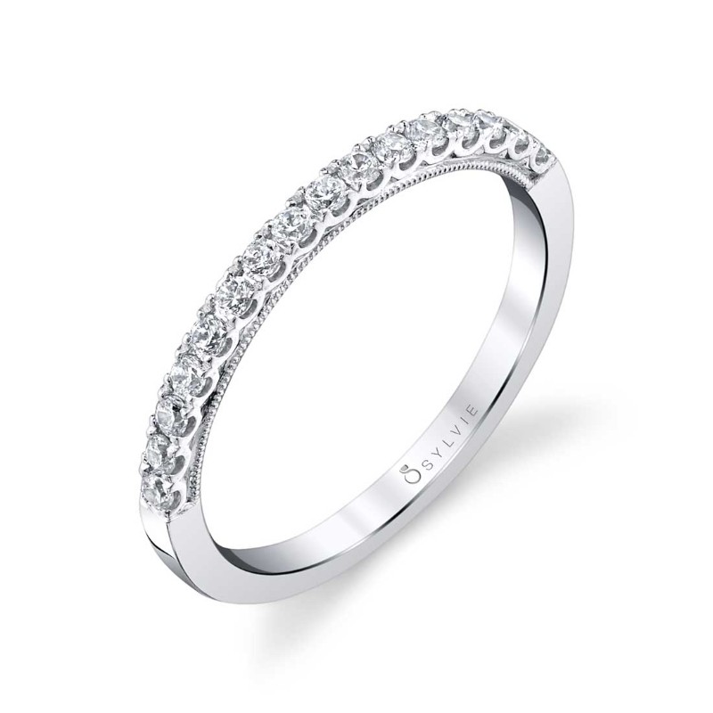 Classic Wedding Band With Milgrain Detail - Clara