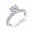 Round Cut Classic Wide Band Engagement Ring - Aloria