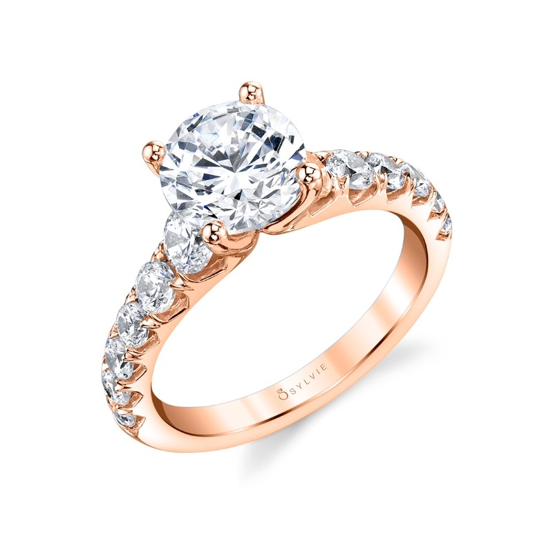 Wide Band Engagement Ring - Andrea