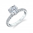 Round Cut Classic Wide Band Engagement Ring - Malencia