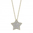 Yellow Gold Diamond Star Necklace