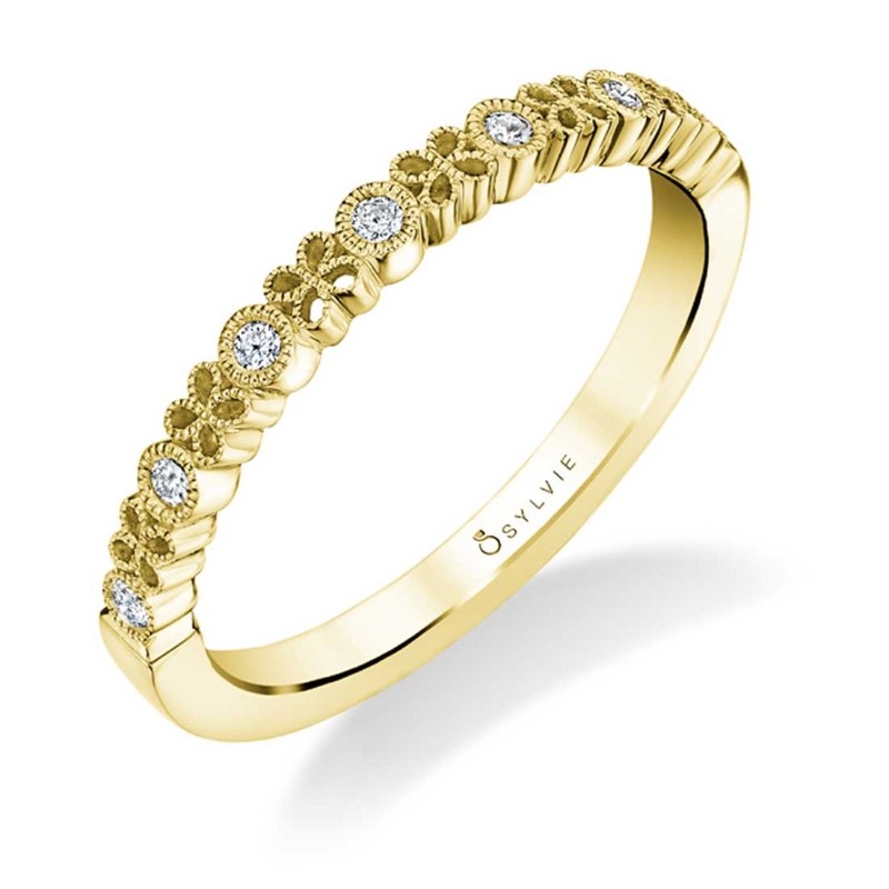 Paisley Stackable Wedding Band - Josephine