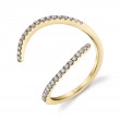 Yellow Gold Free Form Diamond Ring