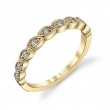 Yellow Gold & Diamond Stackable Wedding Band - Fiona