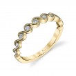 Rose Gold & Diamond Stackable Wedding Band - H&eacute;l&egrave;na