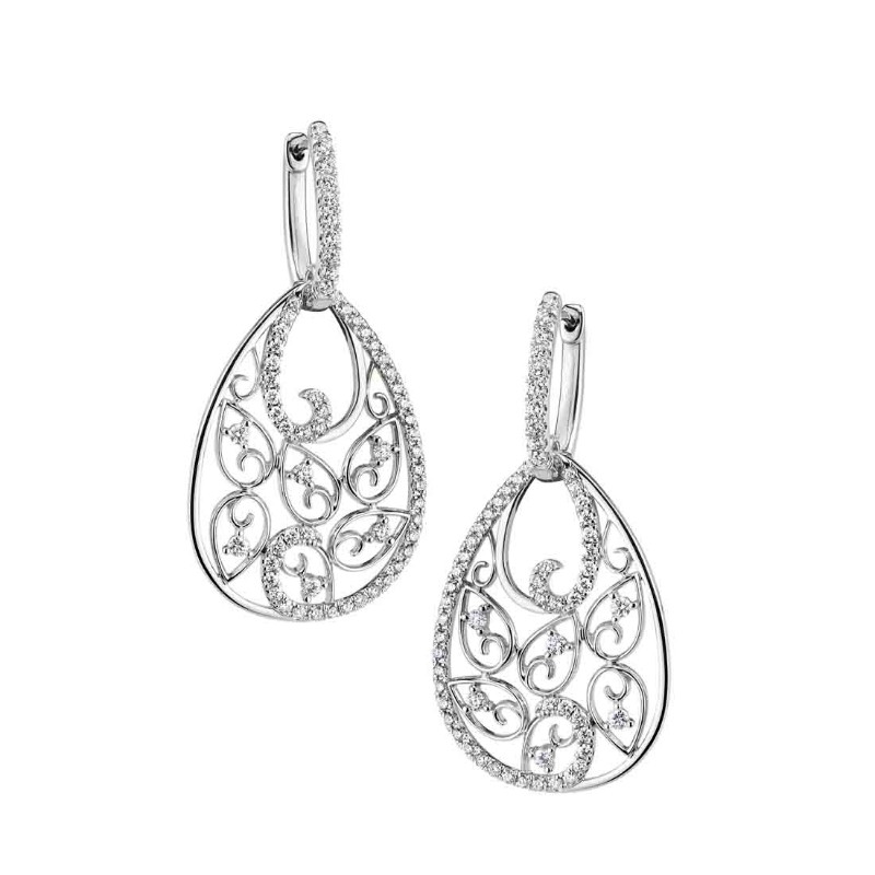 Antique Inspired Diamond Earrings