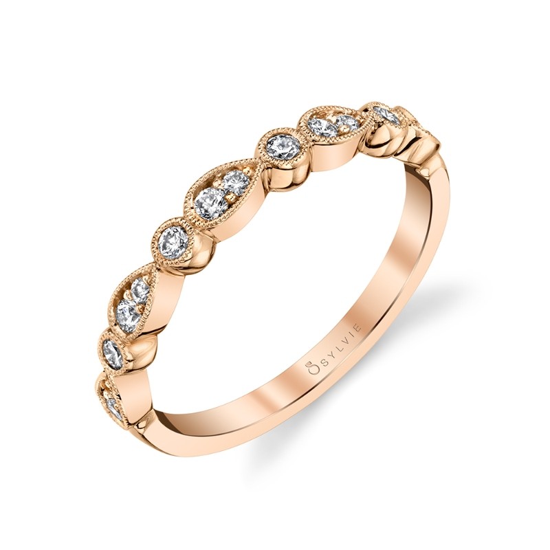 Diamond Stackable Wedding Band - Brynna