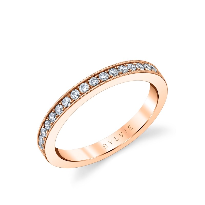 Classic Channel Set Wedding Band - Bianca