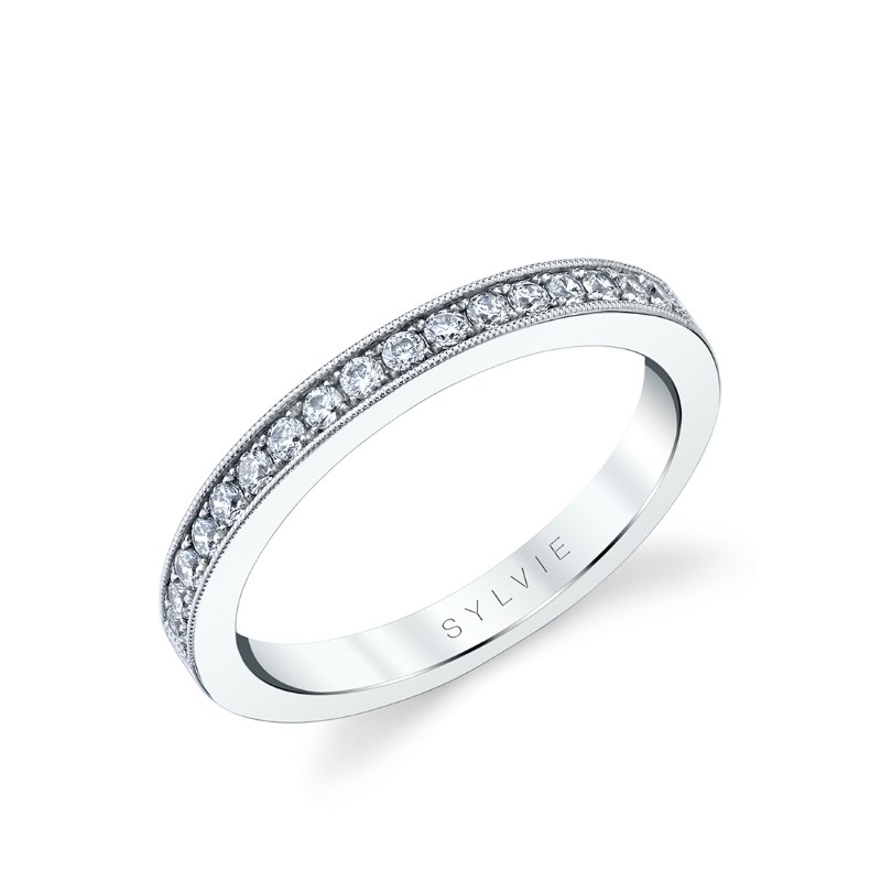 Classic Channel Set Wedding Band - Bianca