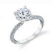 Round Cut Classic Pave Engagement Ring - Braylin