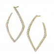 Diamond Hoop Earrings with Geometric Shape