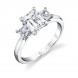 Emerald Cut Three Stone Ring - Micheline