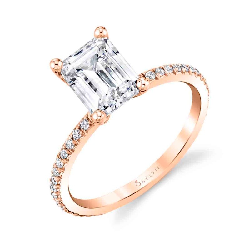 Emerald Cut Classic Engagement Ring - Adorlee