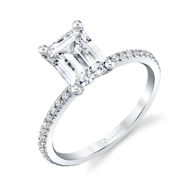 Emerald Cut Classic Engagement Ring - Adorlee