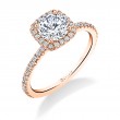 Cushion Cut Classic Halo Engagement Ring - Vivian