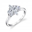 Three Stone Marquise Engagement Ring - Melisandre