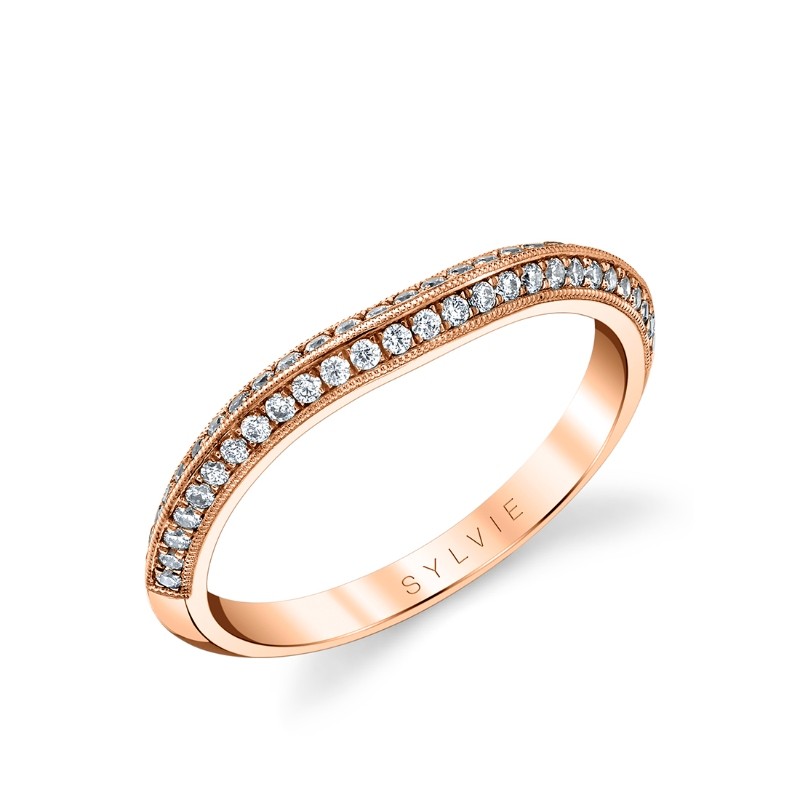 Vintage Inspired Micro Pave Wedding Band