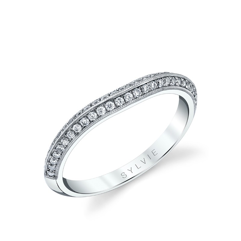 Vintage Inspired Micro Pave Wedding Band