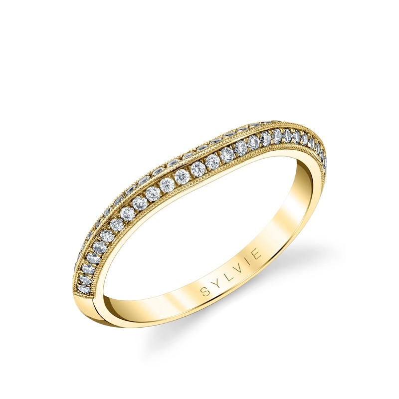 Vintage Inspired Micro Pave Wedding Band