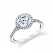 Round Cut Halo Engagement Ring - Alexandra
