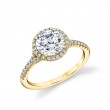 Round Cut Halo Engagement Ring - Alexandra