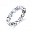 Oval Diamond Eternity Band set East to West