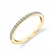 Round Cut Pave Diamond Wedding Band - Gemma