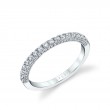 Round Cut Pave Diamond Wedding Band - Hyacinthe