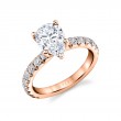 Pear Shaped Classic Wide Band Engagement Ring - Marlise