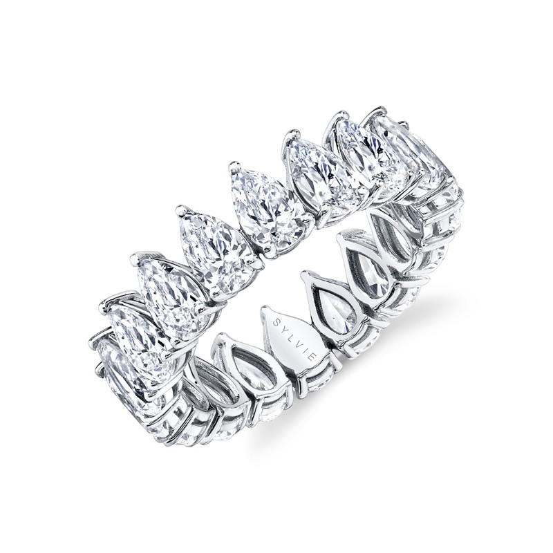 Pear Shaped Diamond Eternity Band